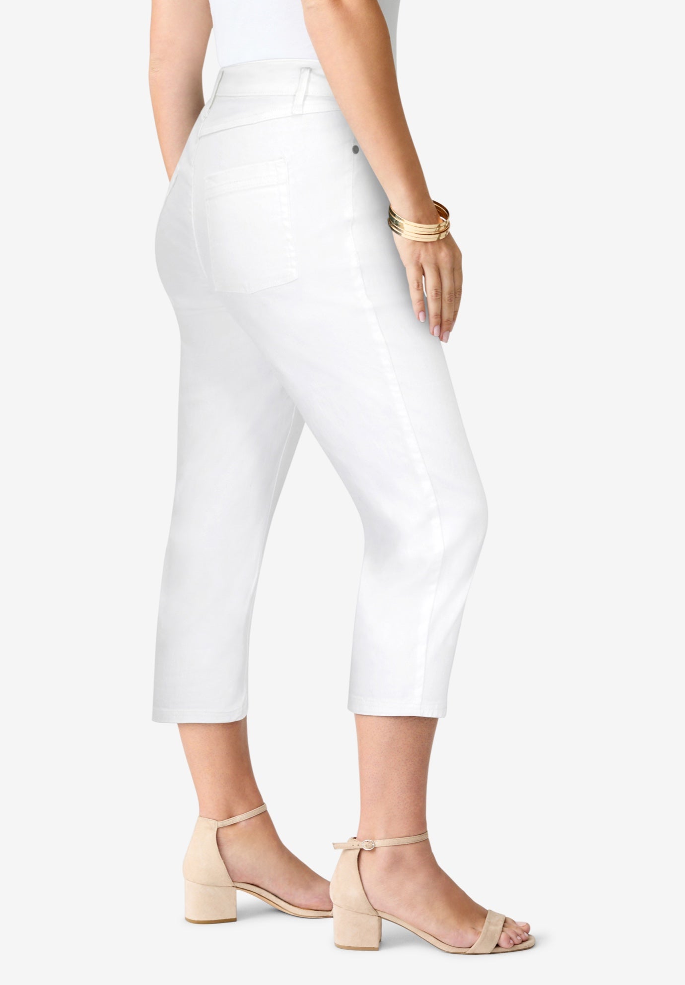 Plus Size Perfect Fit Stretch Capri Jean image number 3