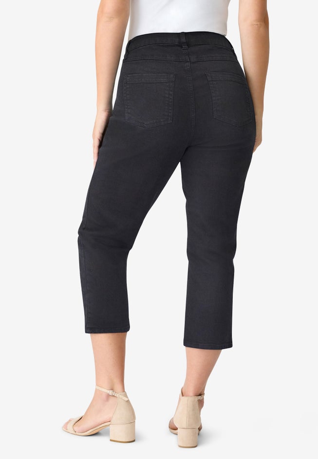 Plus Size Classic Stretch Capri Jean image number 1