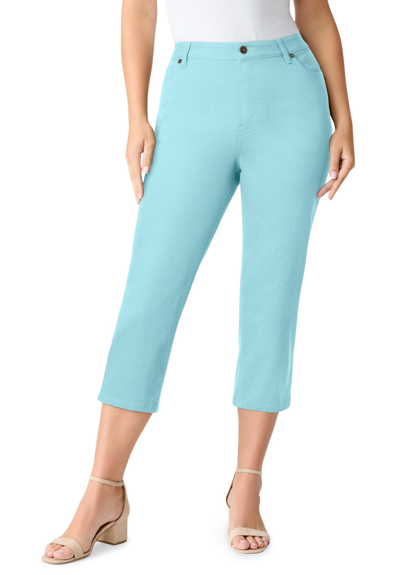 Plus Size 24/7 Stretch Capri Jean image number 0