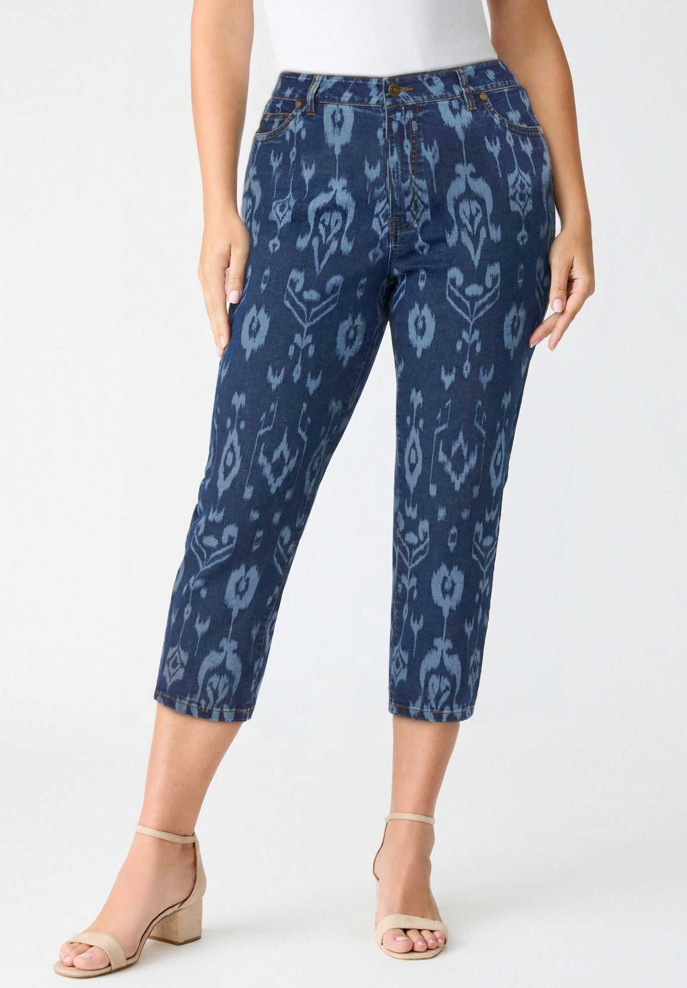 Plus Size 24/7 Stretch Capri Jean image number 1