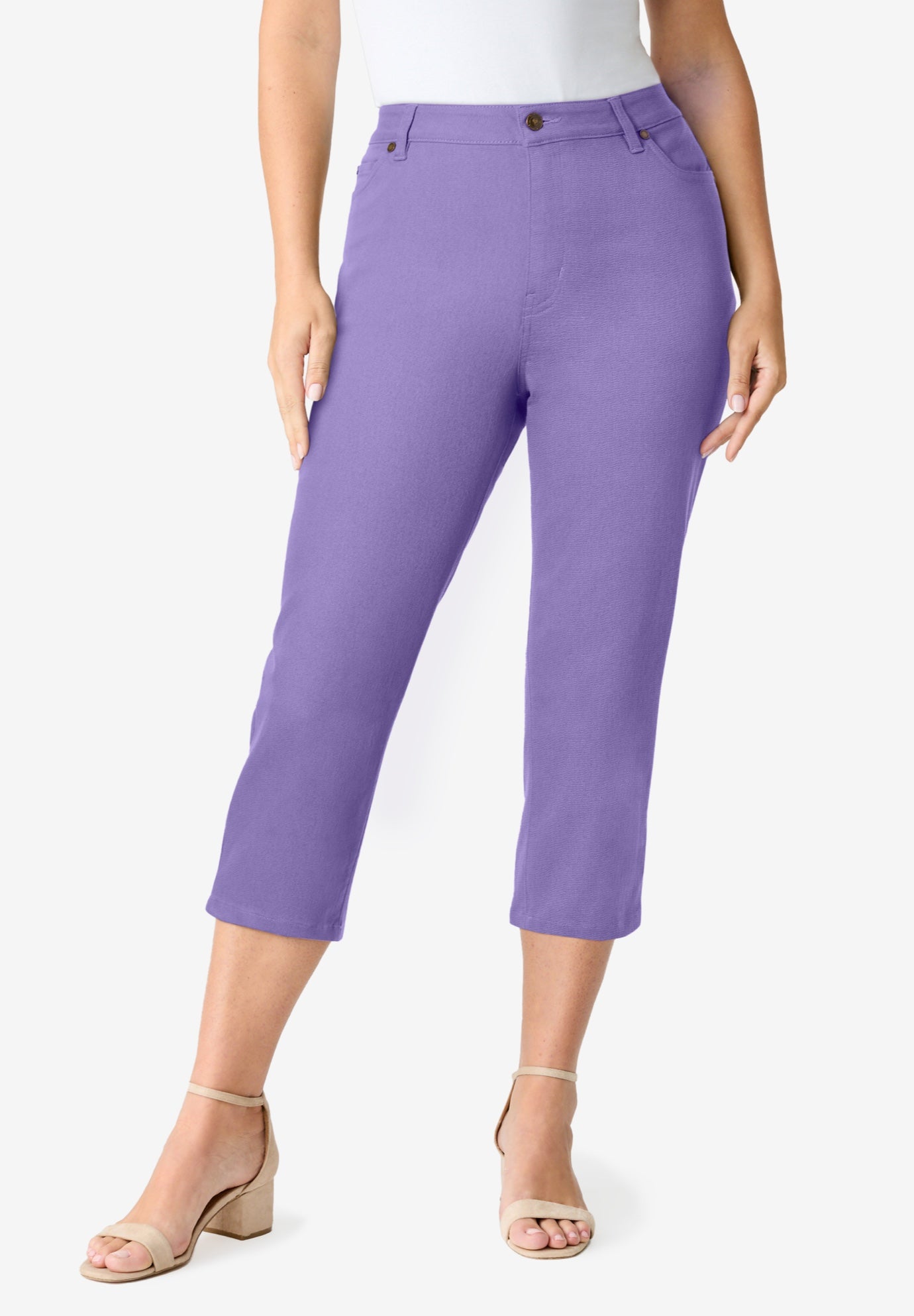 Plus Size 24/7 Stretch Capri Jean image number 0