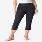 Plus Size Classic Stretch Capri Jean image number null