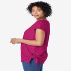 SIDE TIE KNIT TEE image number null