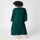 Plus-Size 2 piece Long Sleeve Beaded Georgette Gown Set with Detachable Jacket image number null