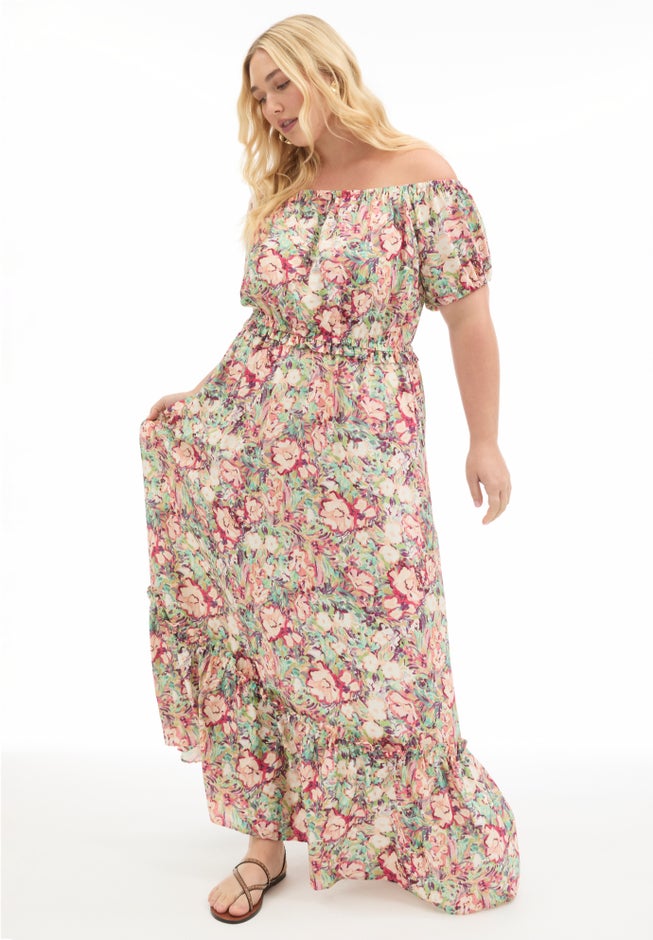 Off-the-Shoulder Maxi Dress image number null
