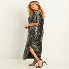 Sequin Midi Dress image number null