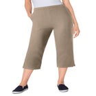 Fineline Stretch Denim Pull-On Capri Jeans image number null