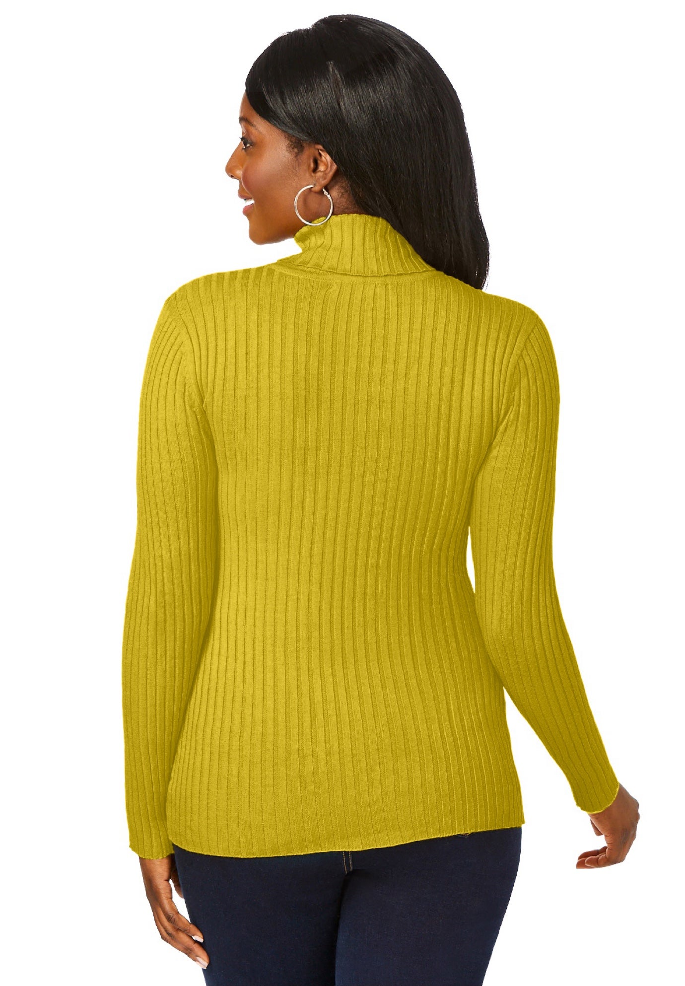 Ribbed Cotton Turtleneck Sweater image number 1