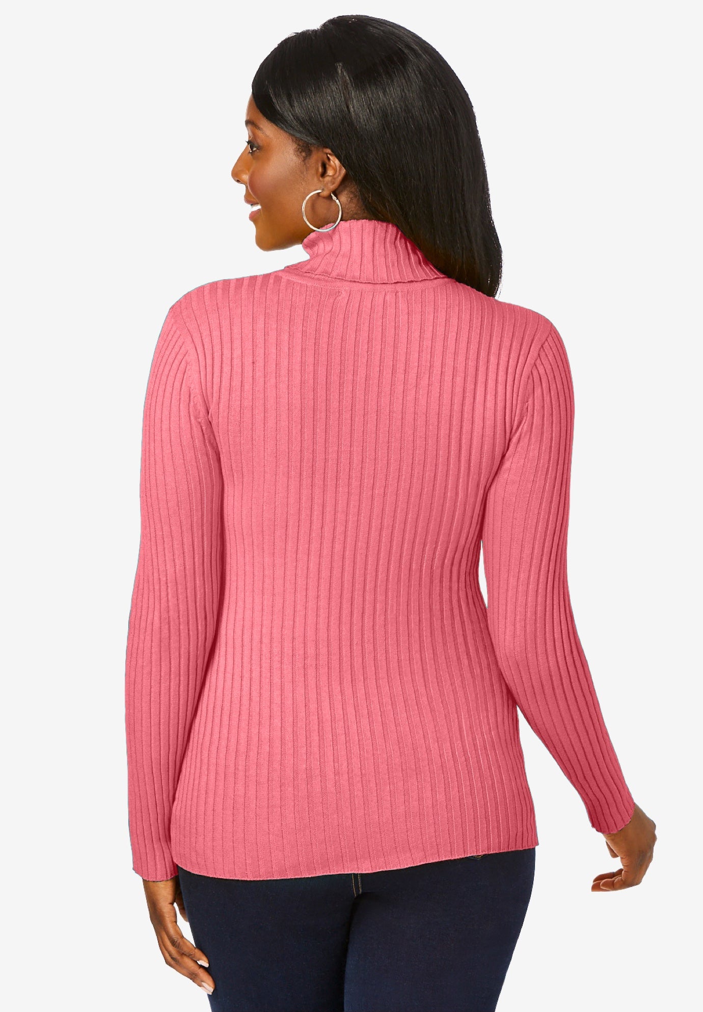 Ribbed Cotton Turtleneck Sweater image number 1