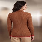 Ribbed Cotton Turtleneck Sweater image number 1