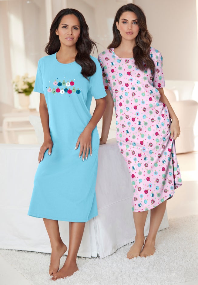 2-Pack Long Sleepshirts image number 6