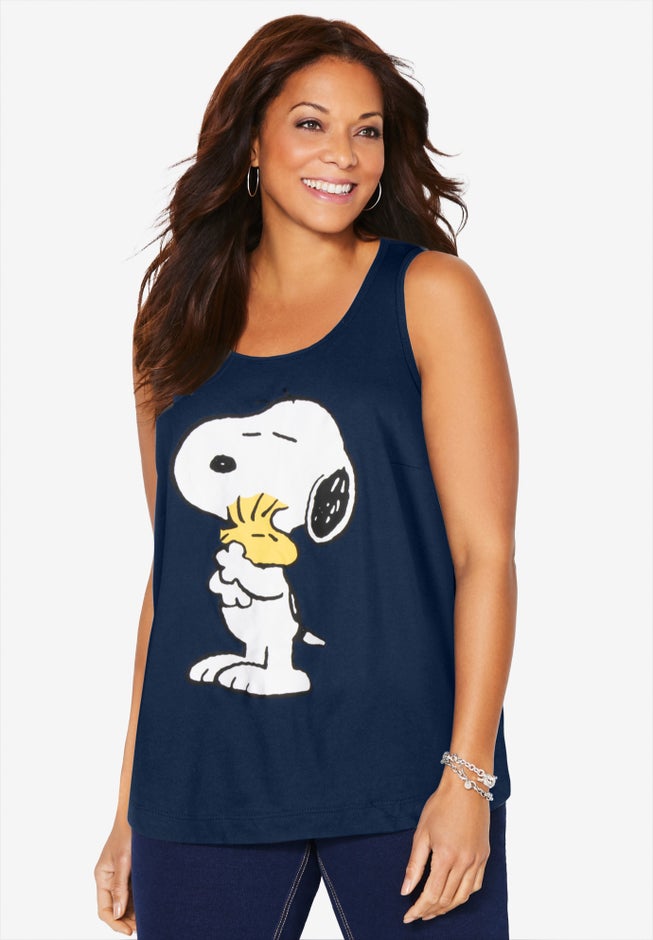 Sleeveless Snoopy and Woodstock Tank image number null