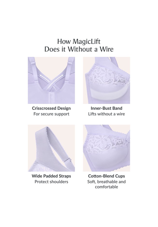 Glamorise® Magic Lift® Cotton Support Wireless Bra 1001 image number 4