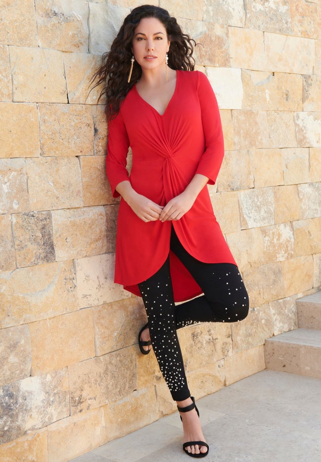 Rhinestone And Pearl Legging image number 1