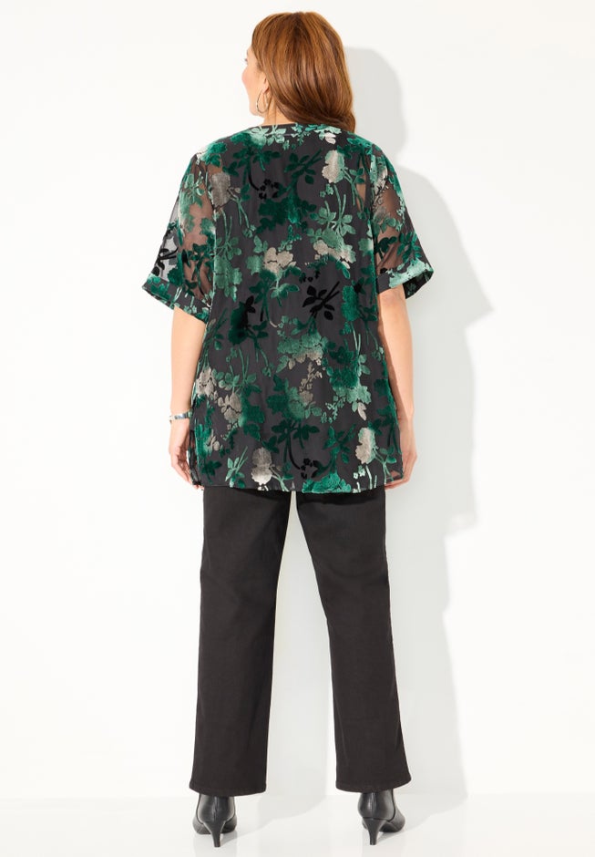 In-Vogue Velvet Kimono image number 2