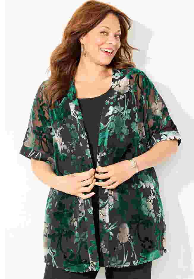 In-Vogue Velvet Kimono image number 3
