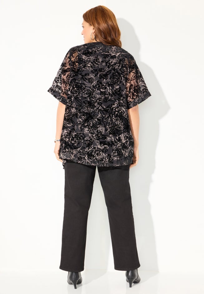 In-Vogue Velvet Kimono image number 1