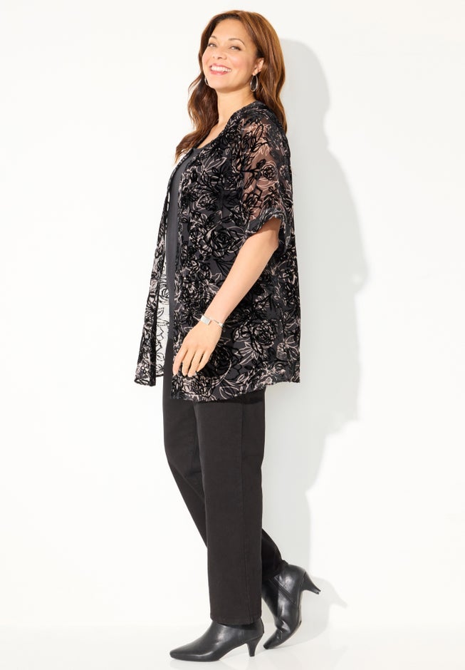 In-Vogue Velvet Kimono image number 2