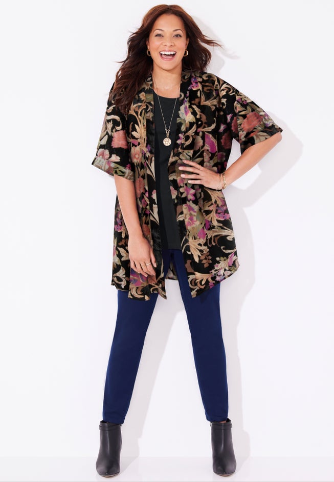 In-Vogue Velvet Kimono image number 0