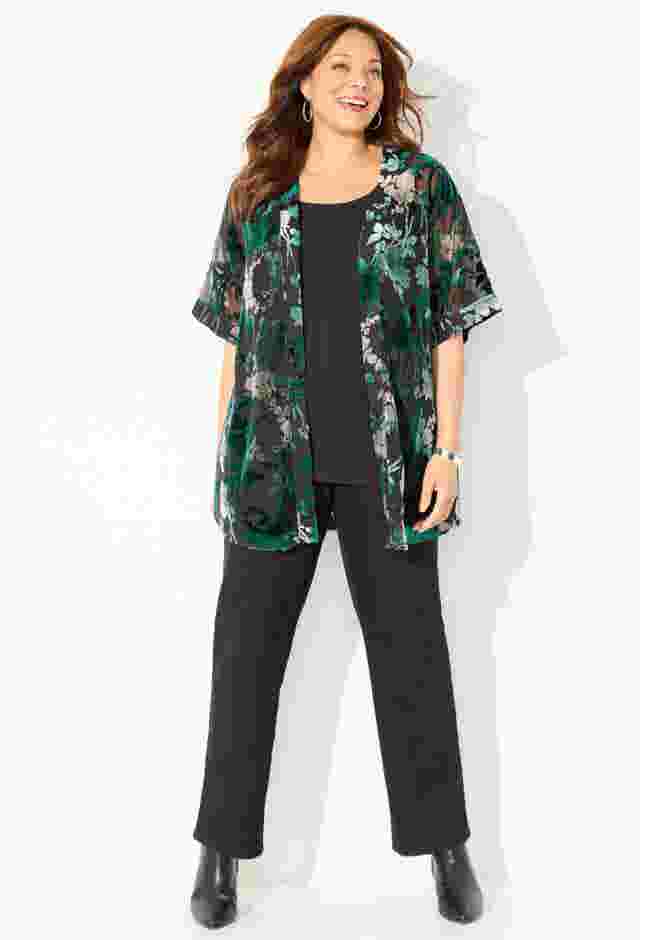 In-Vogue Velvet Kimono image number 0