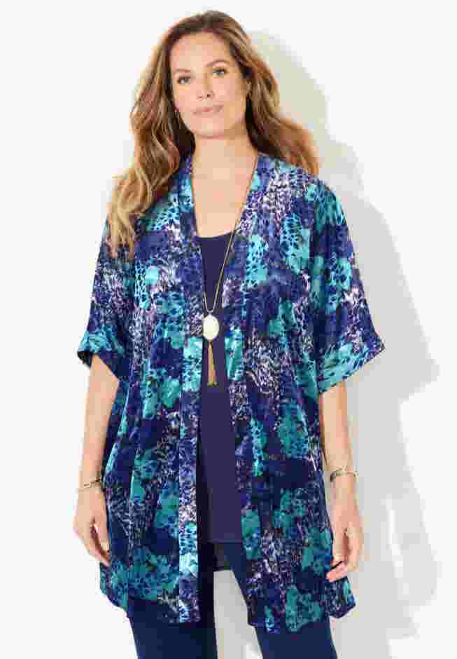 In-Vogue Velvet Kimono image number 0