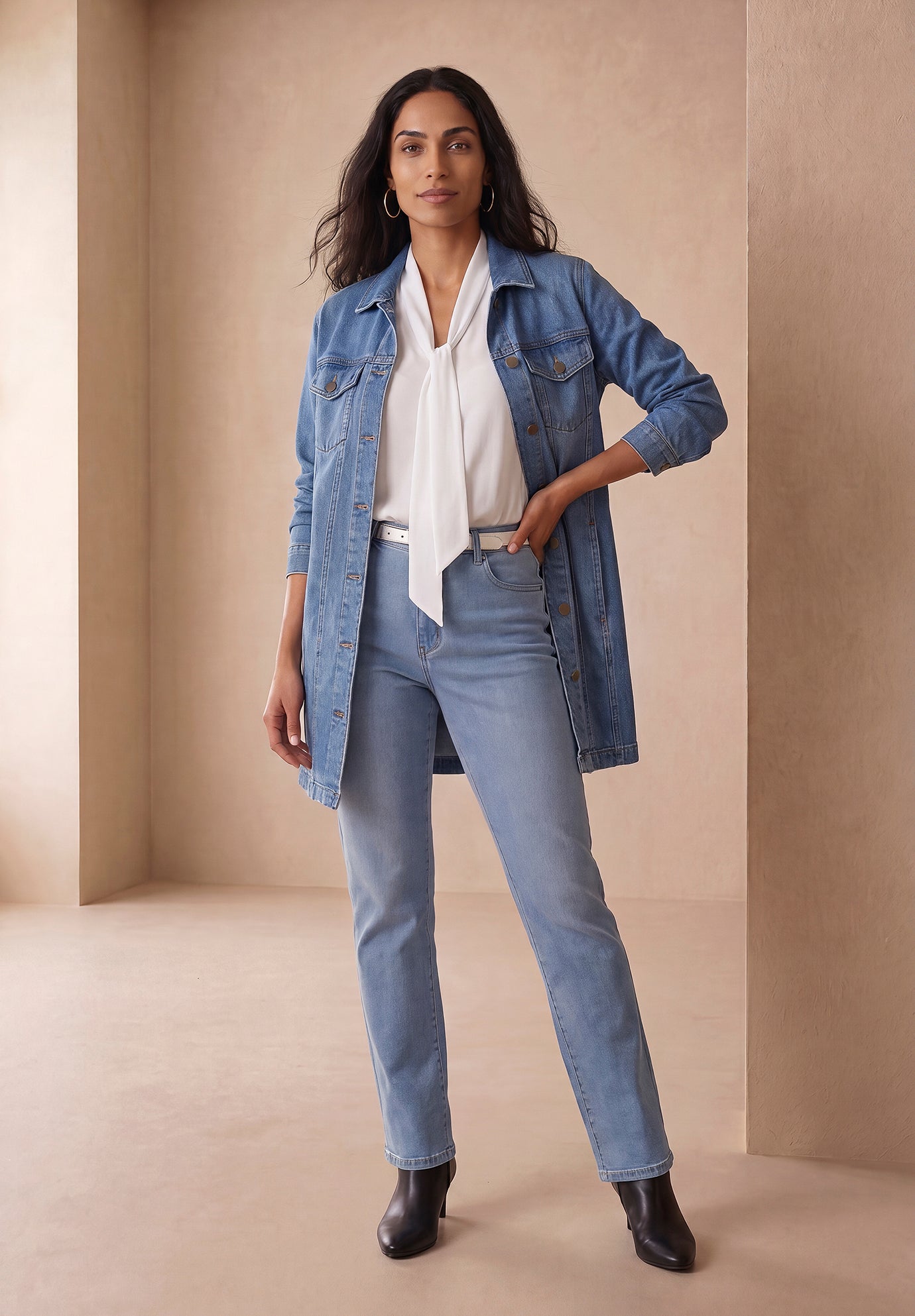 Long Denim Jacket image number 0