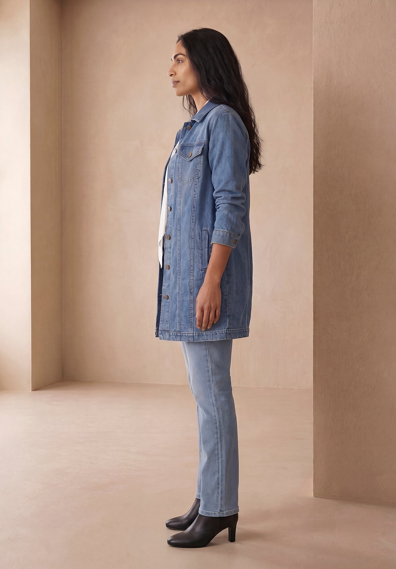 Long Denim Jacket image number 1