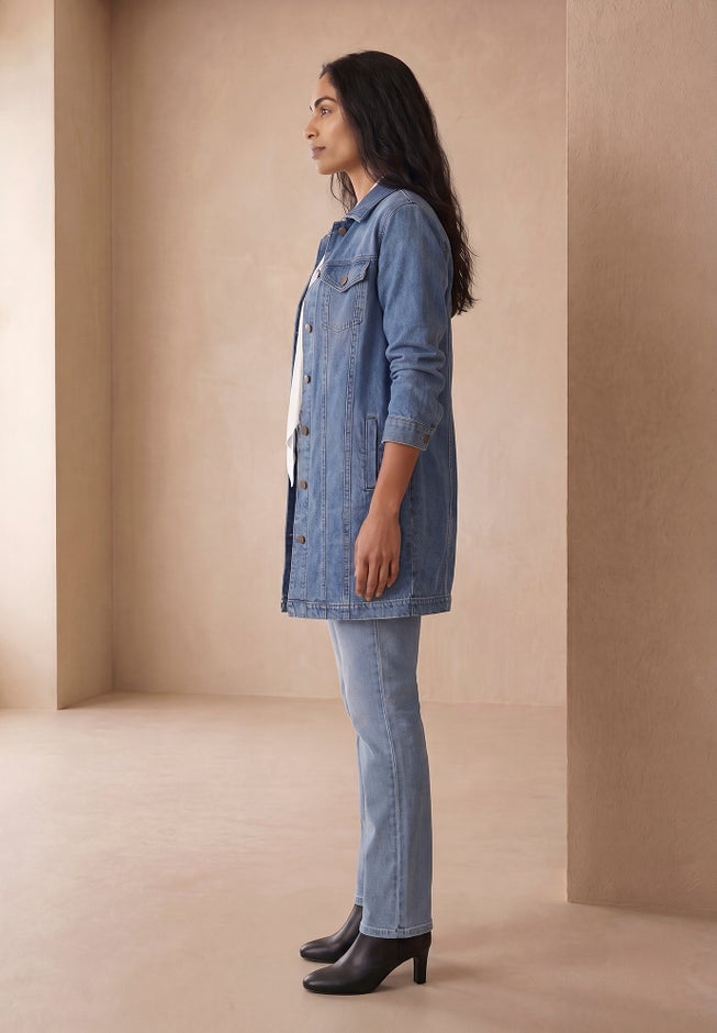 Long Denim Jacket image number 1
