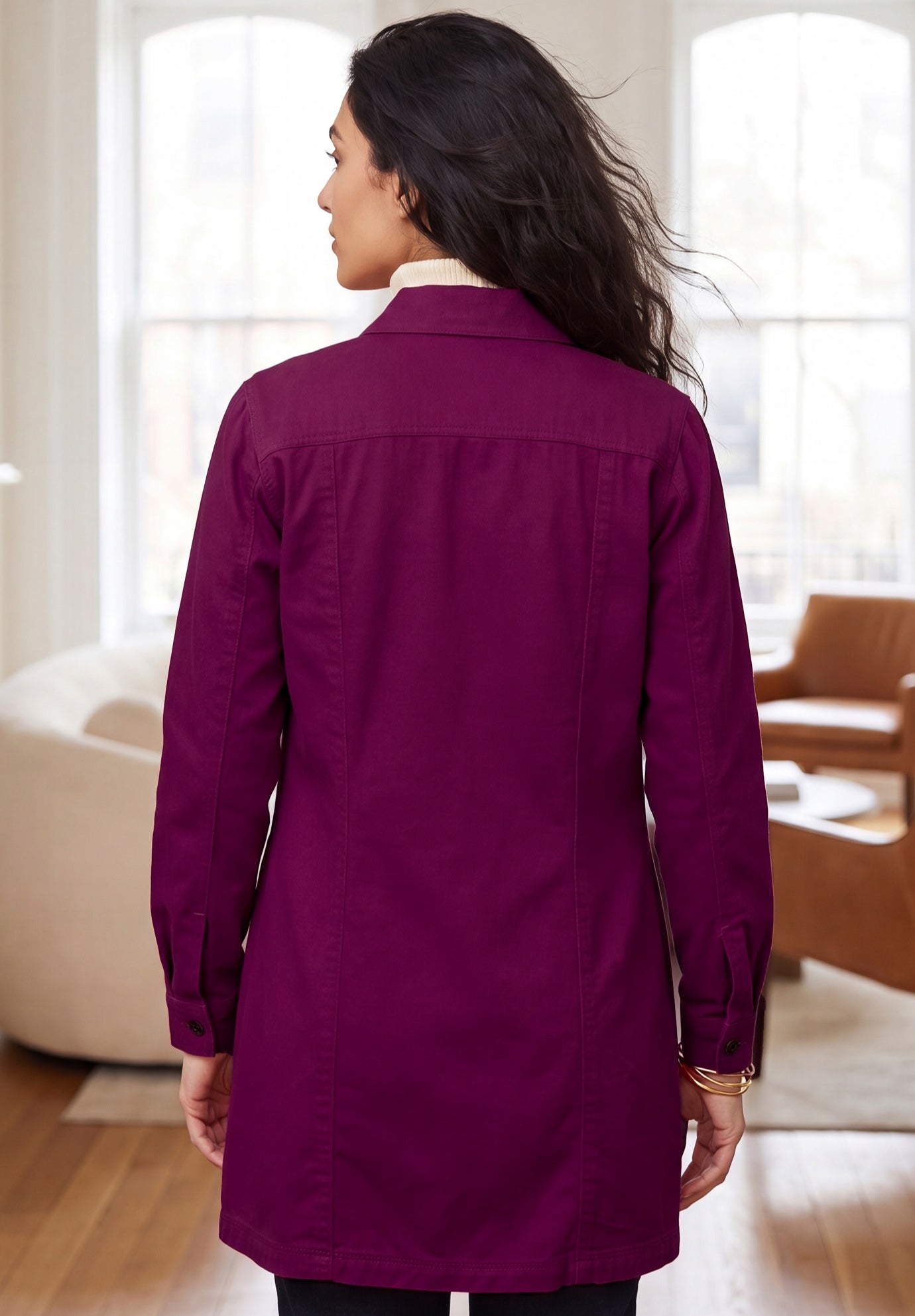 Long Denim Jacket image number 1