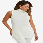 Carefree Cashmere Sleeveless Turtleneck Shell image number null