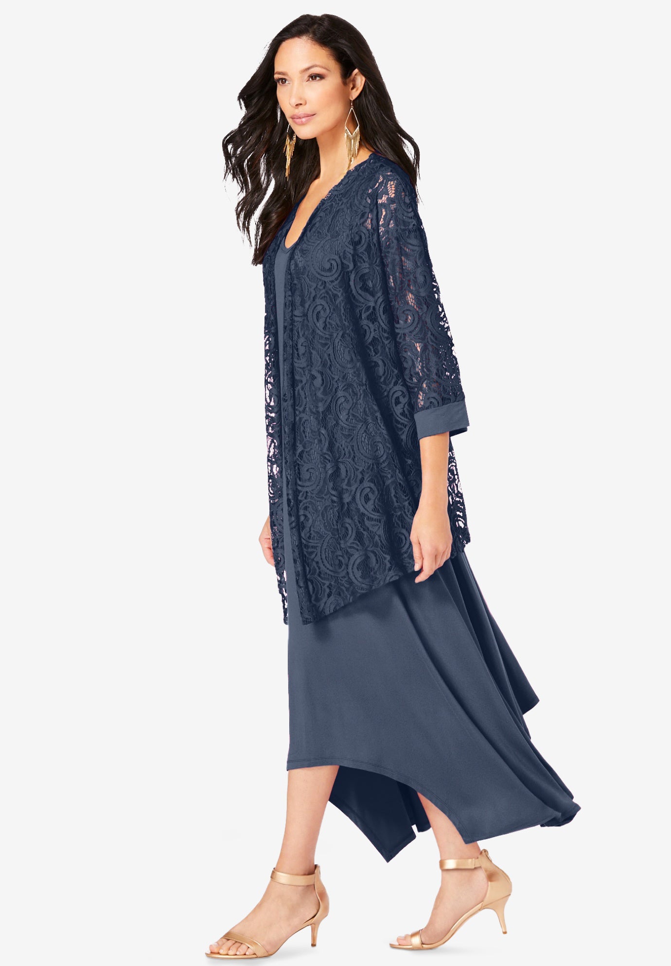 Lace Jacket Dress Set image number 2