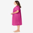 Short Silky Lace-Trim Gown image number null