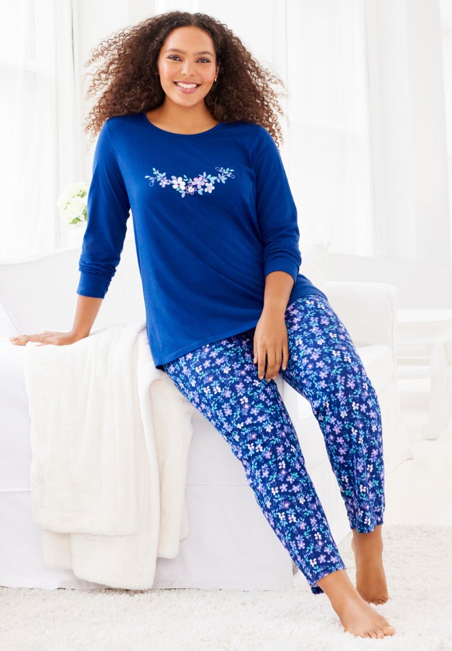 Long Sleeve Knit PJ Set image number 5