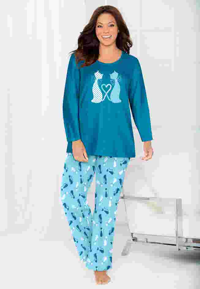 Long Sleeve Knit PJ Set image number 3