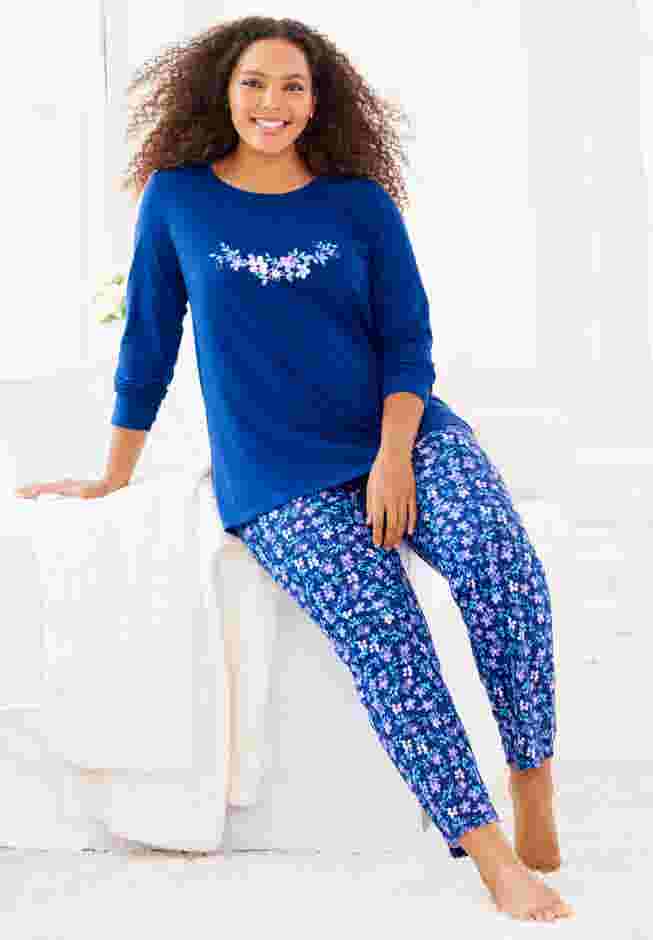 Long Sleeve Knit PJ Set image number 5