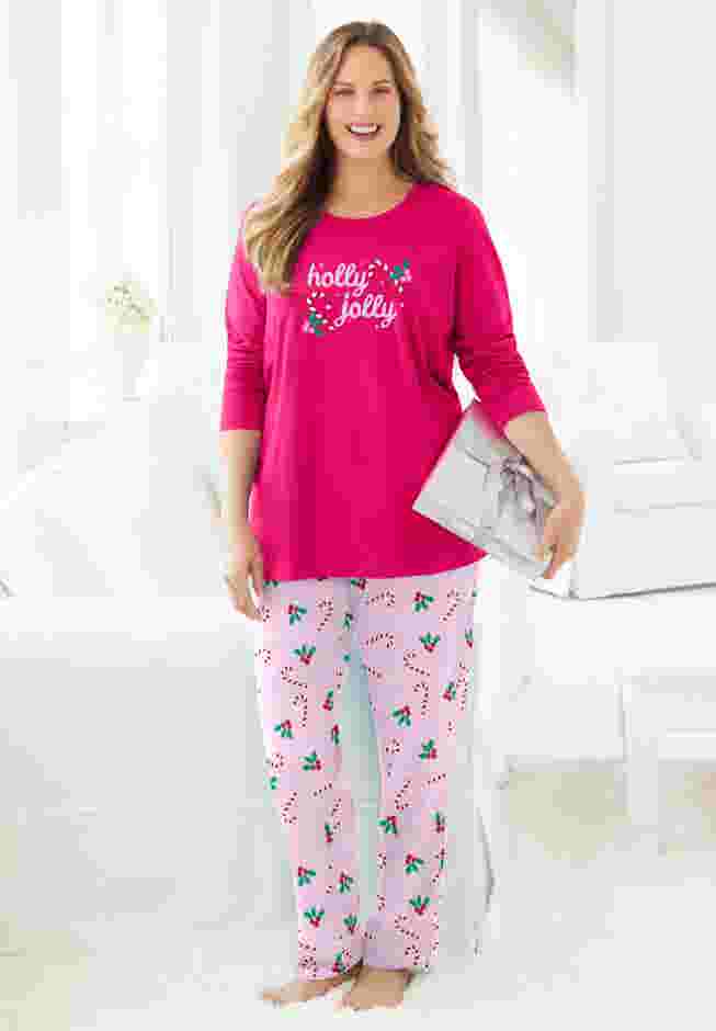 Long Sleeve Knit PJ Set image number 5