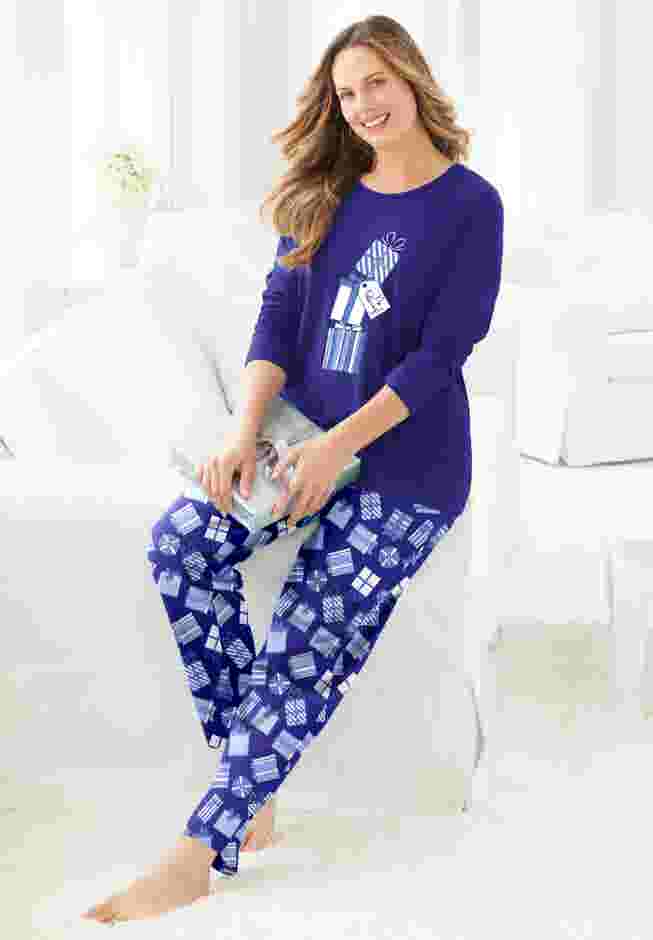 Long Sleeve Knit PJ Set image number 7