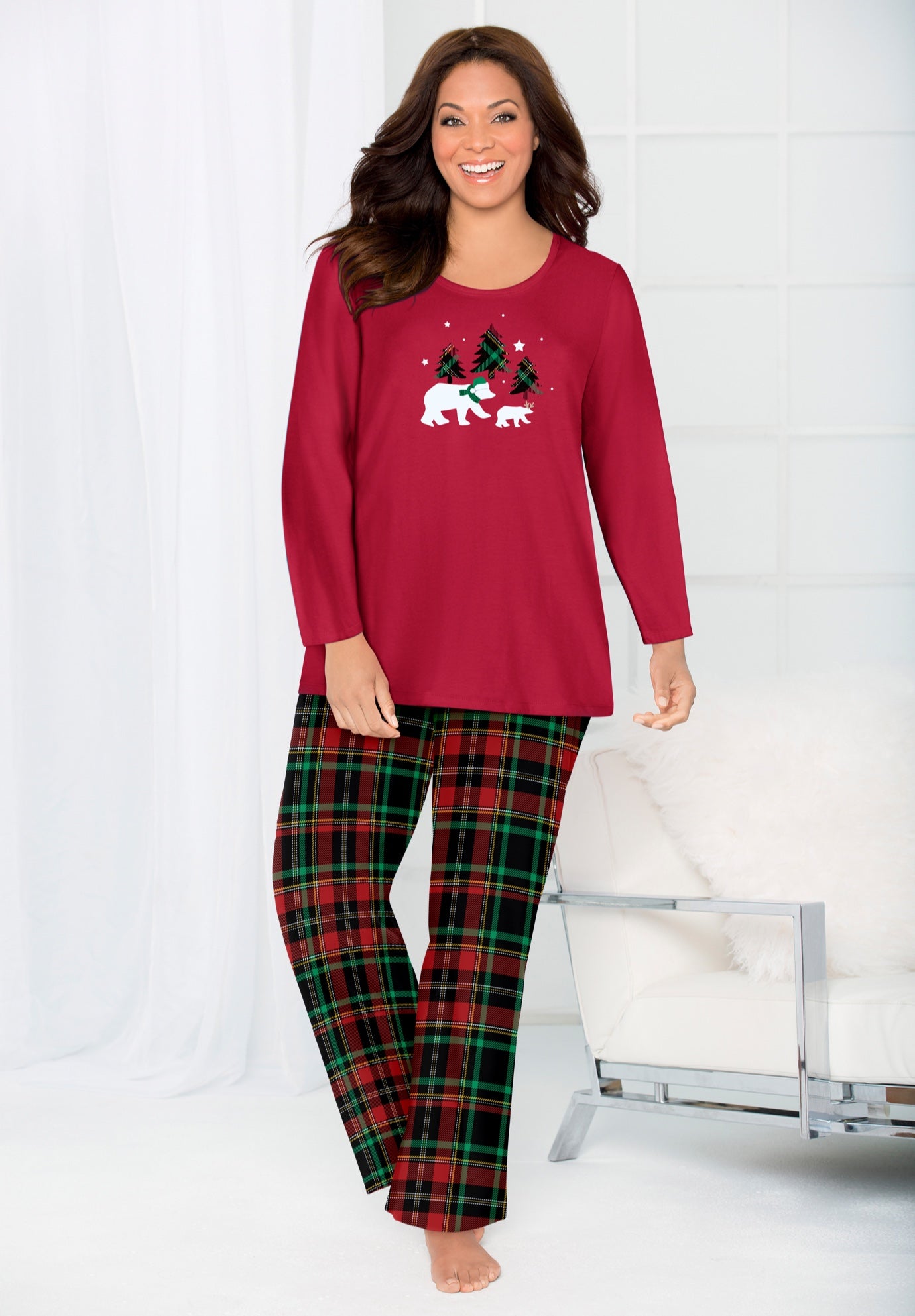 Long Sleeve Knit PJ Set image number 0