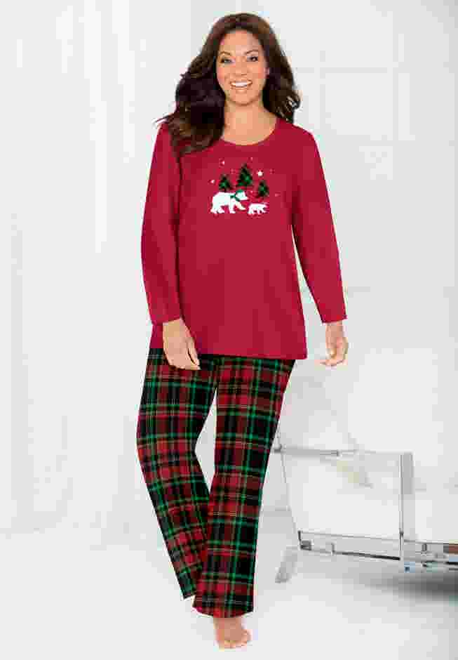 Long Sleeve Knit PJ Set image number 0