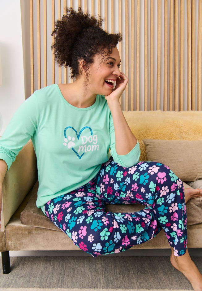 Long Sleeve Knit PJ Set image number 3