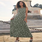 Stretch Cotton Tank Maxi Dress image number null