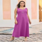 Stretch Cotton Tank Maxi Dress image number null