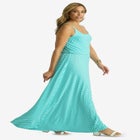 Stretch Knit Blouson Maxi Dress image number null