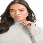 Ribbed Mock Neck Top image number null