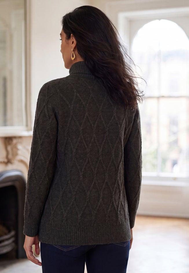 Cable Turtleneck Sweater image number 1