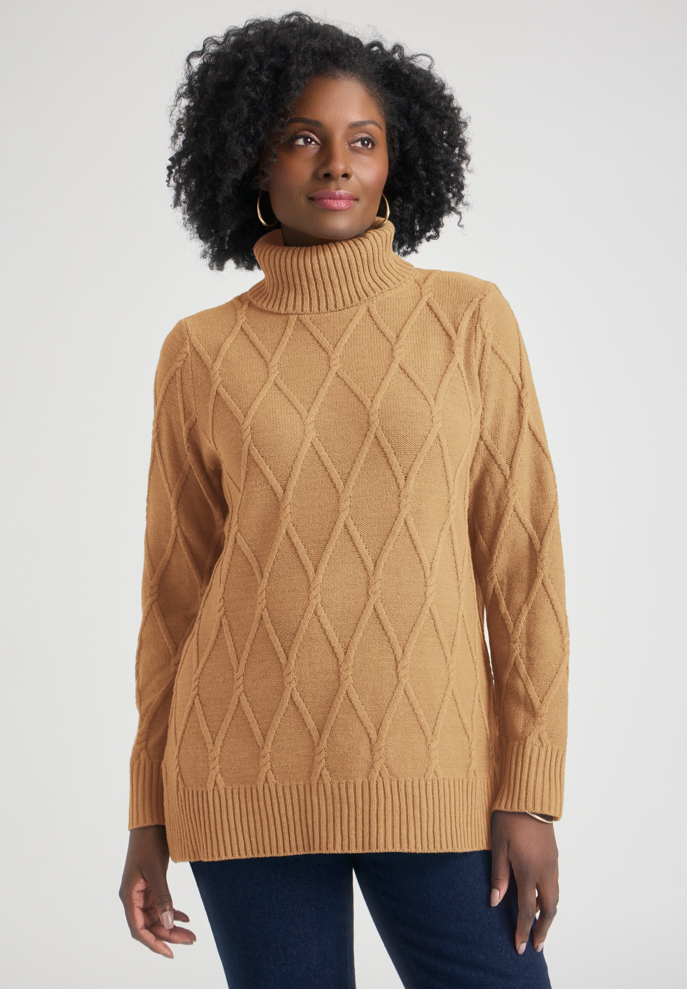 Cable Turtleneck Sweater image number 0