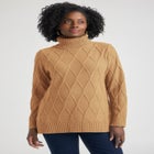 Cable Turtleneck Sweater image number null