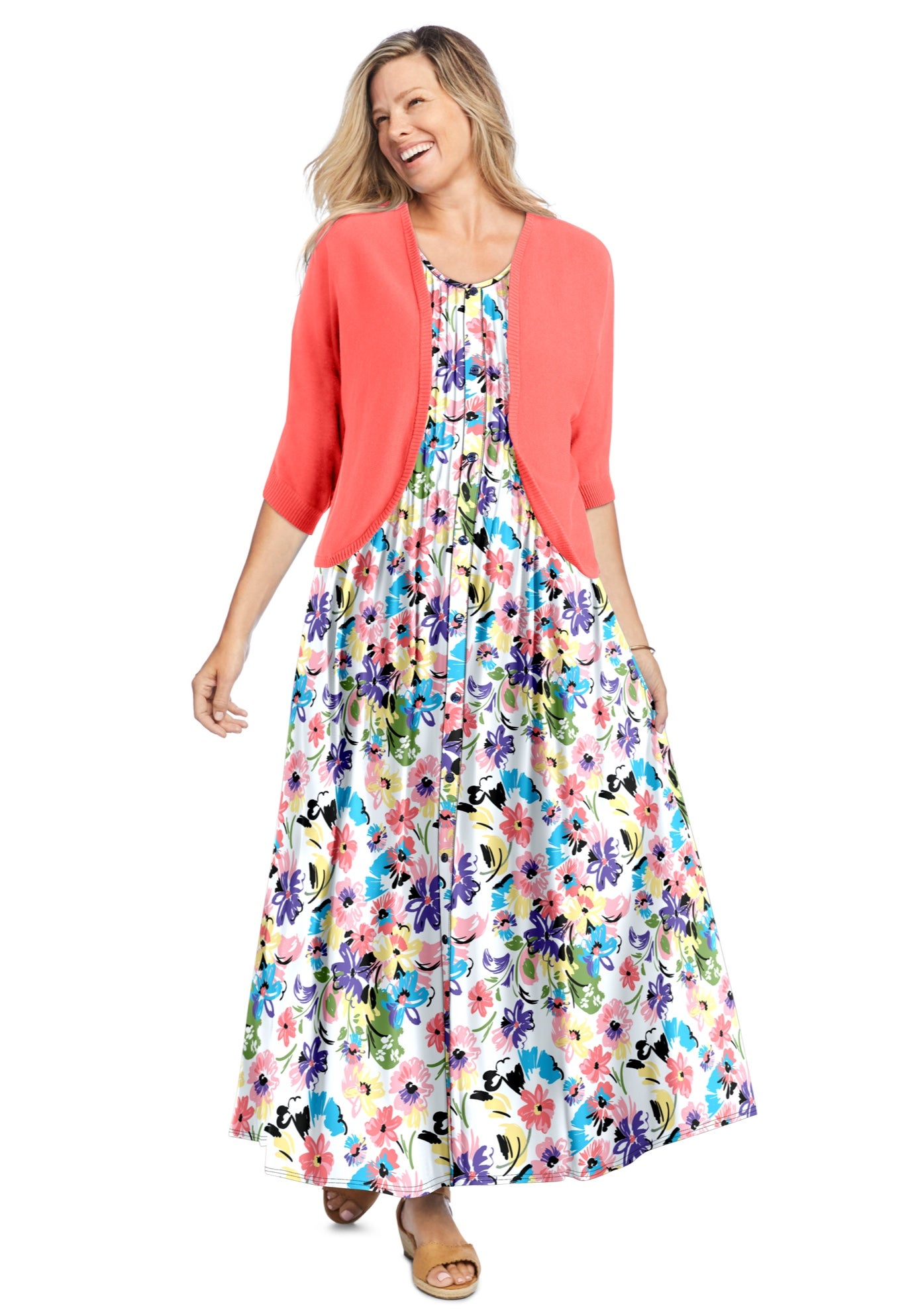 Pintucked Sleeveless Dress image number 2