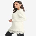Lace Trim Pullover Sweater image number null
