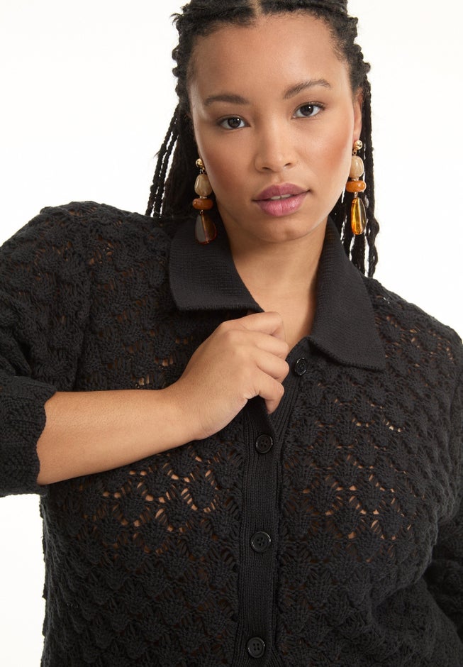 Crochet Button Down Shirt image number 2